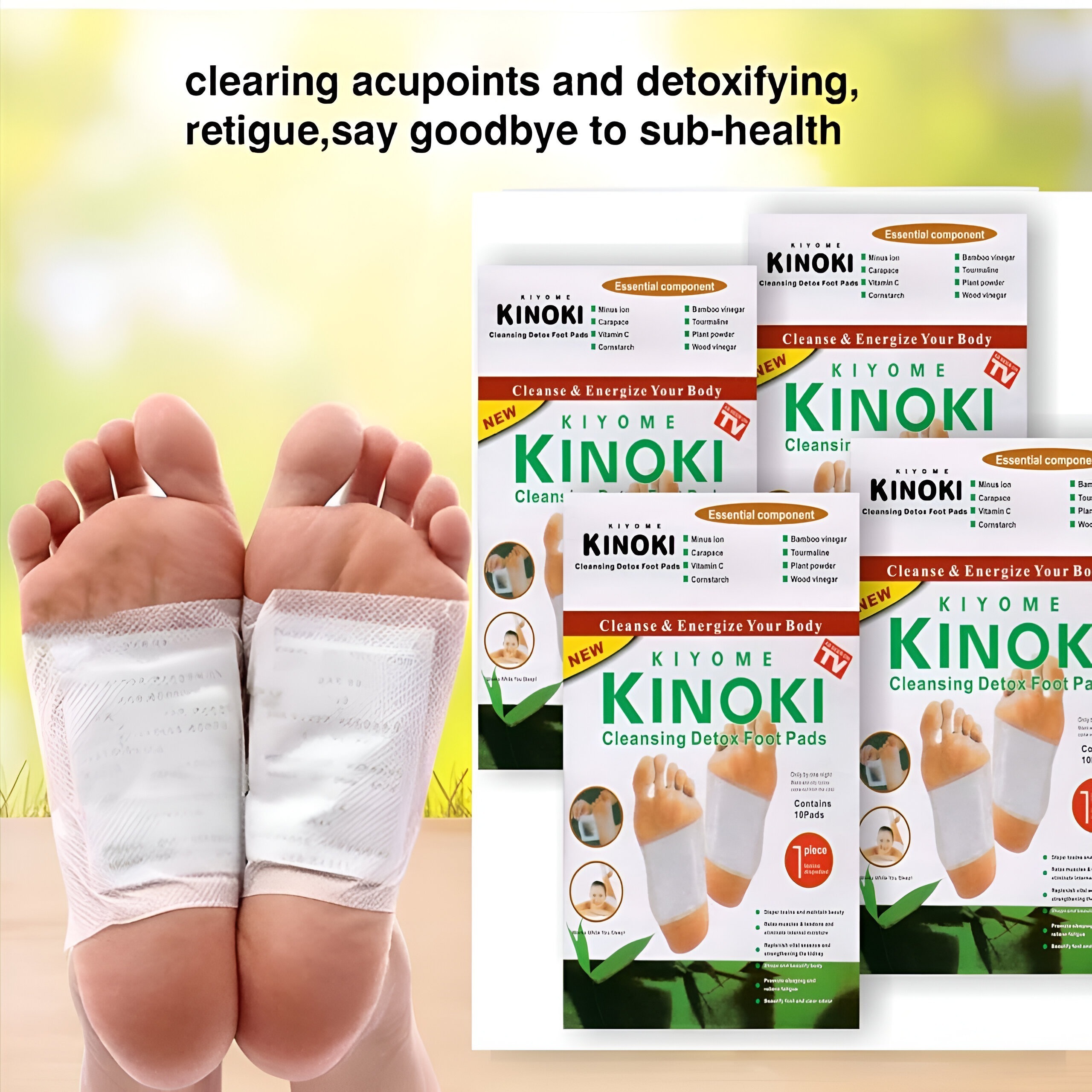 .4 Packet Kinoki Detox Foot Pads (Authentic)